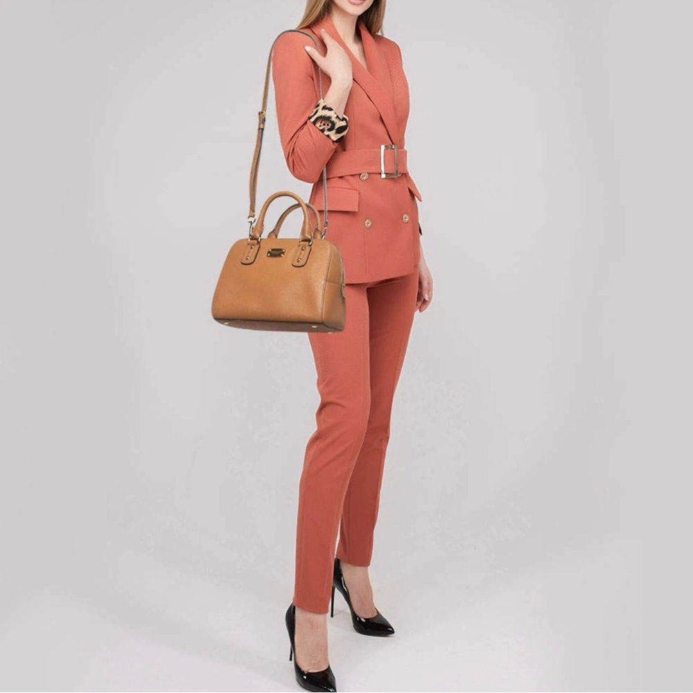 Michael Kors Tan Satchel with Gold Details